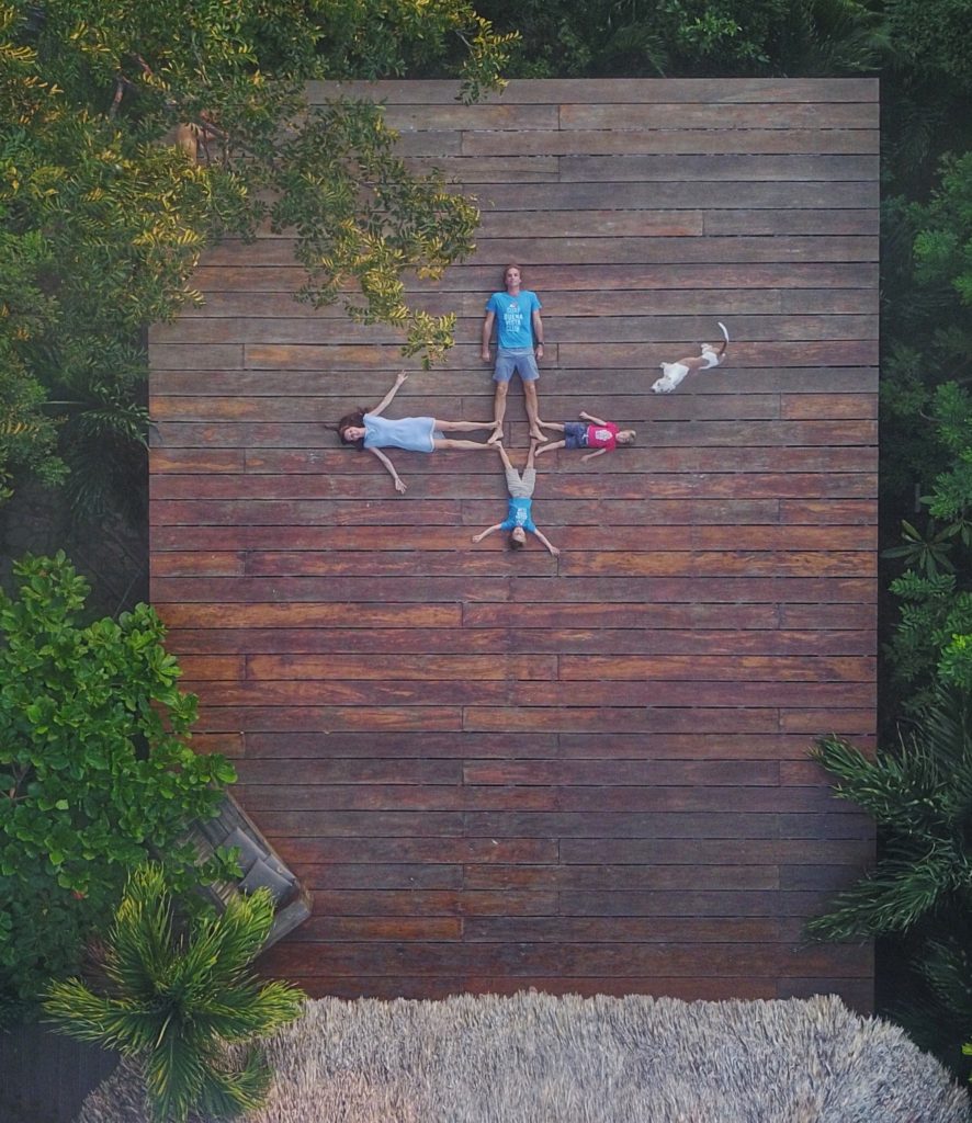 family relaxing because they have planned their weekday family meals ahead of time