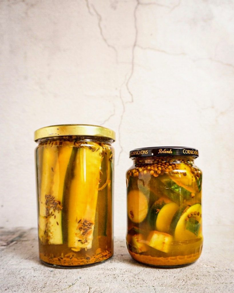 pickles in jars