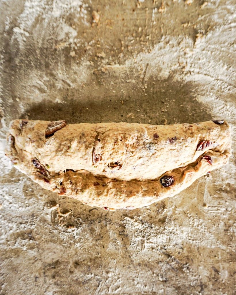 almond paste enclosed in dough