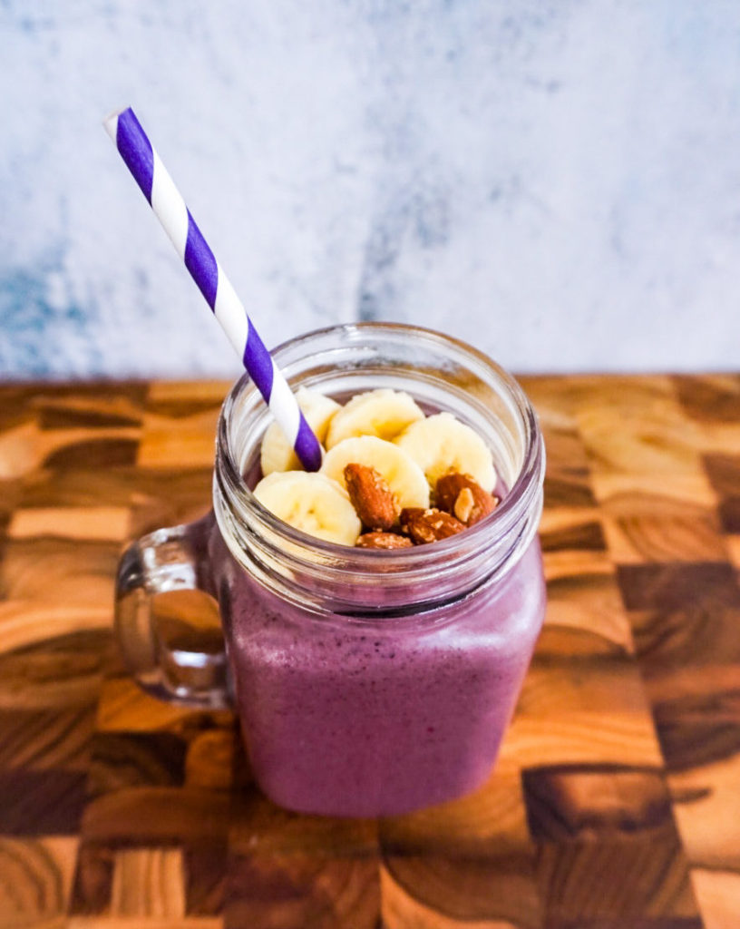 blueberry almond butter smoothie