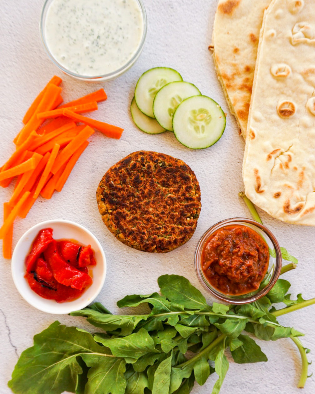 Falafel naan burger - another healthy recipe by Familicious