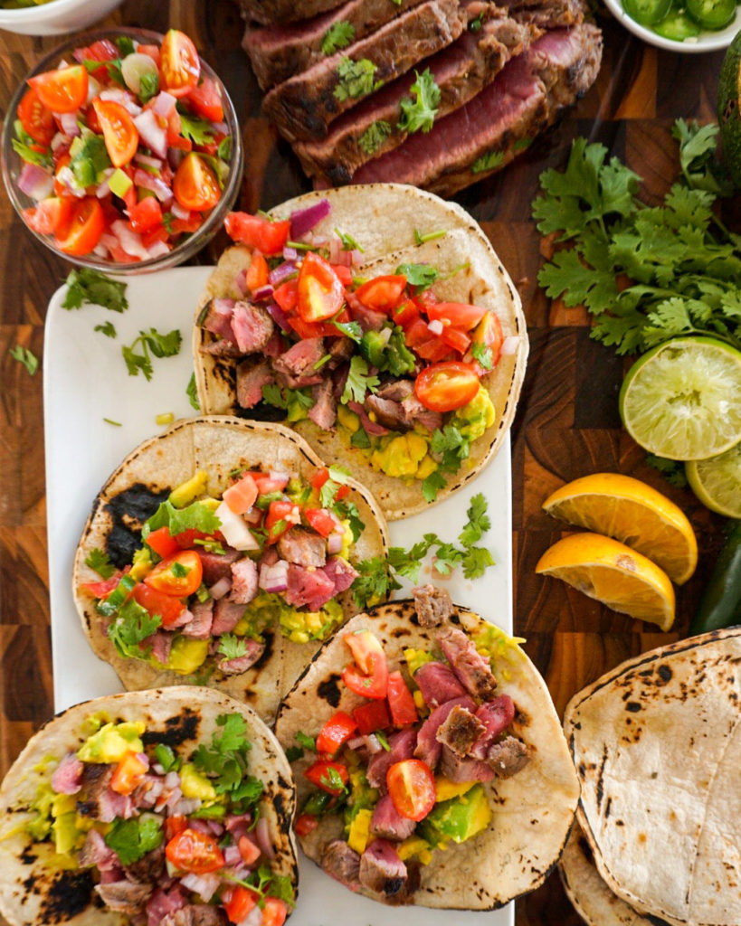 carne asada tacos