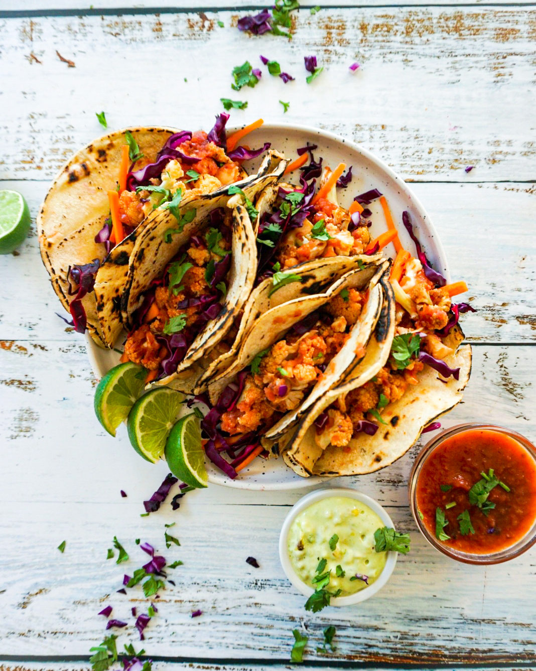 cauliflower tinga taco