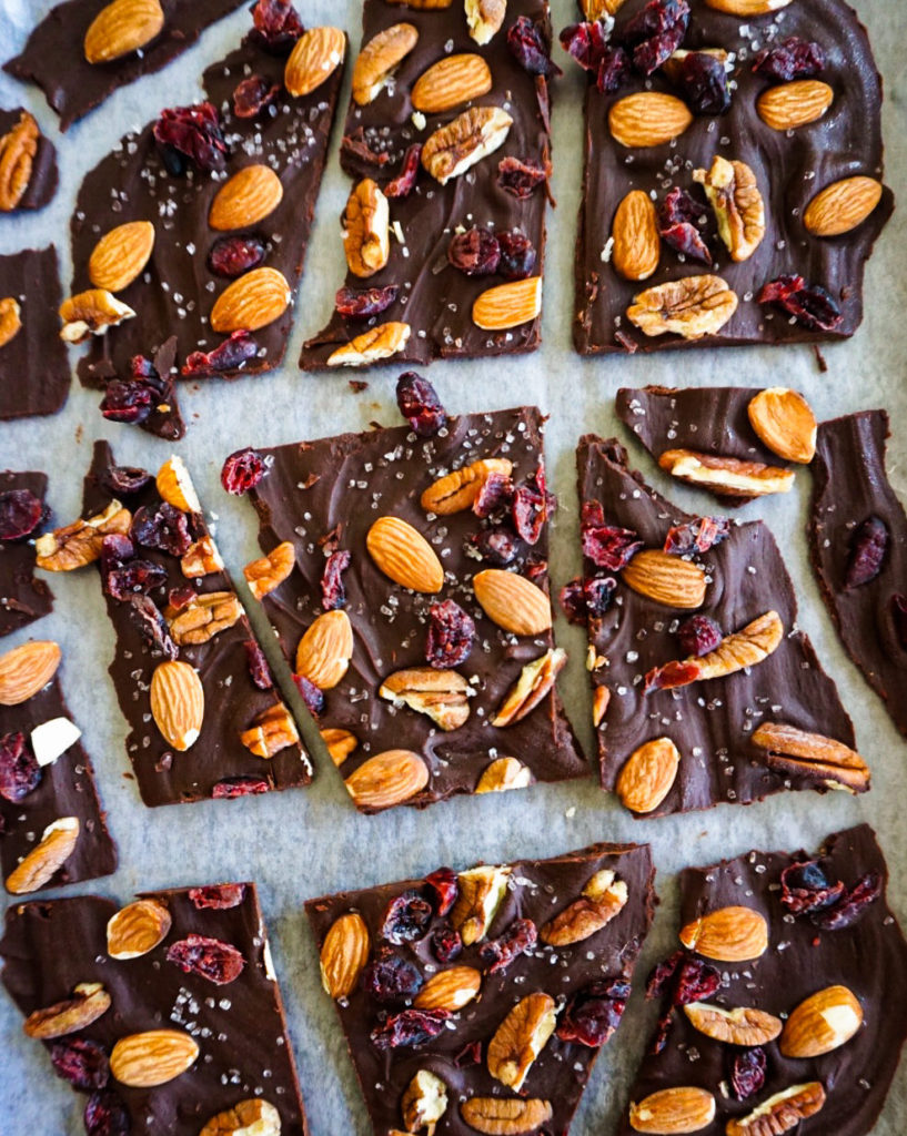 chocolate bark from above