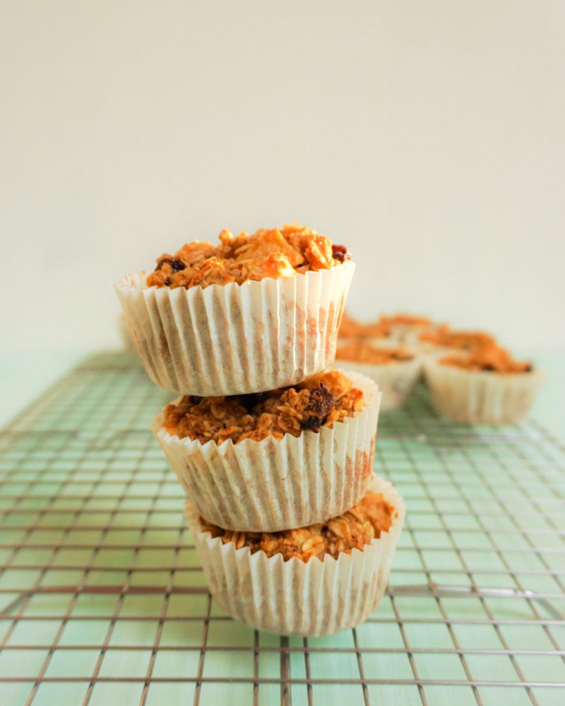 stack of muffins catching a ray of light