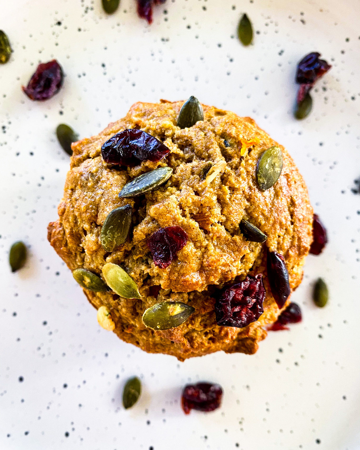 close up carrot cake muffins