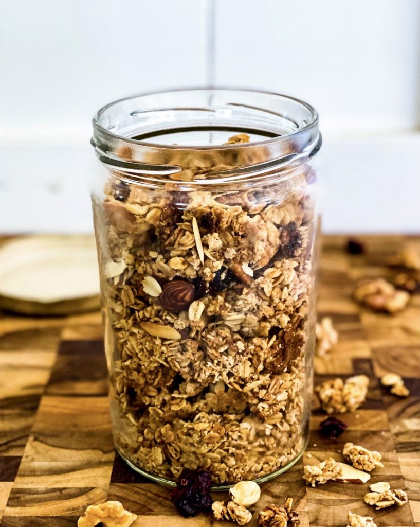 granola in a jar