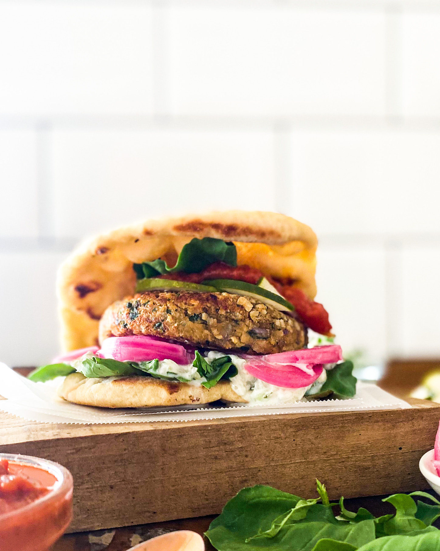 falafel naan burger