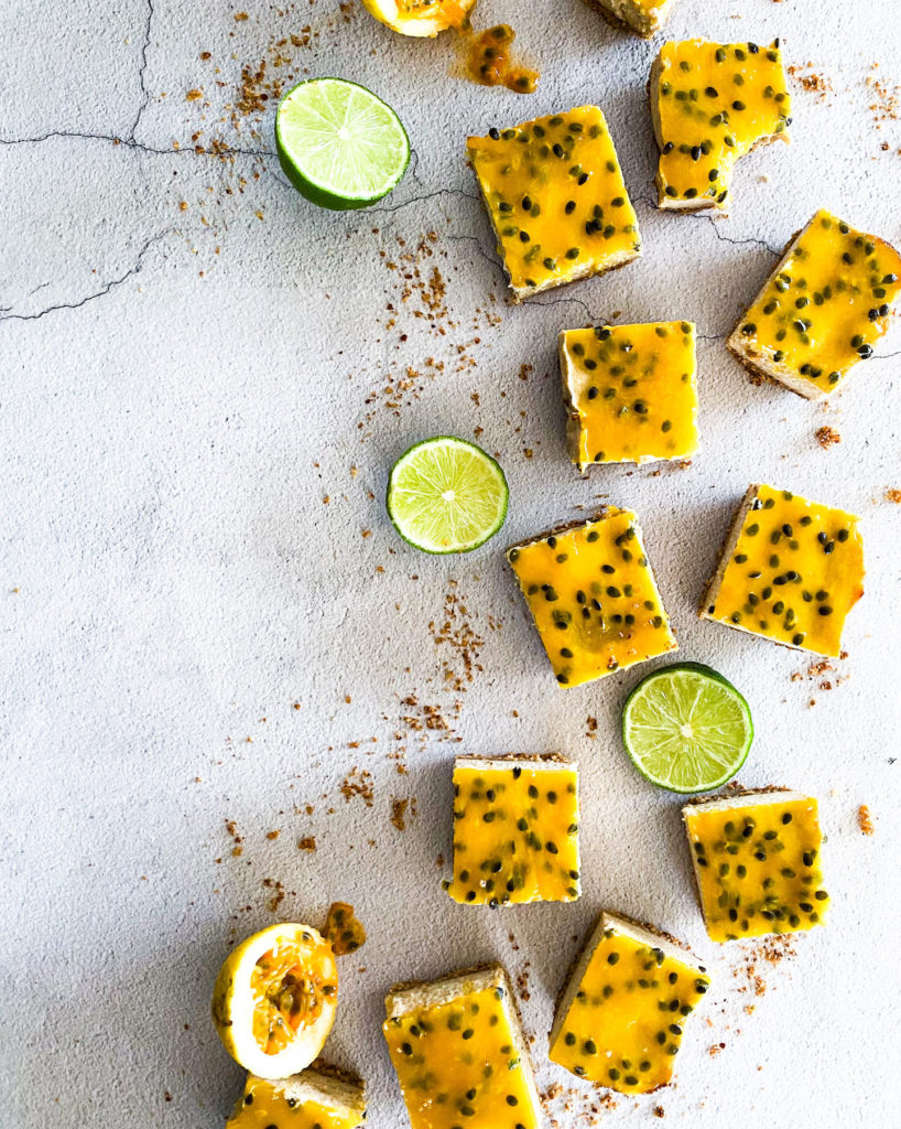 a composition of several passionfruit lime bites