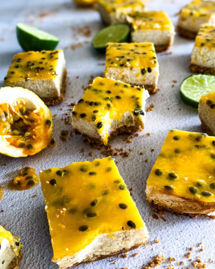 a composition of several passionfruit lime bites