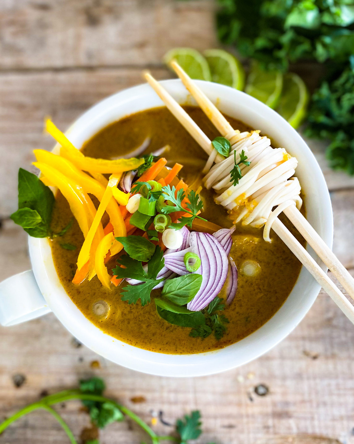 one-pot coconut curry noodle soup