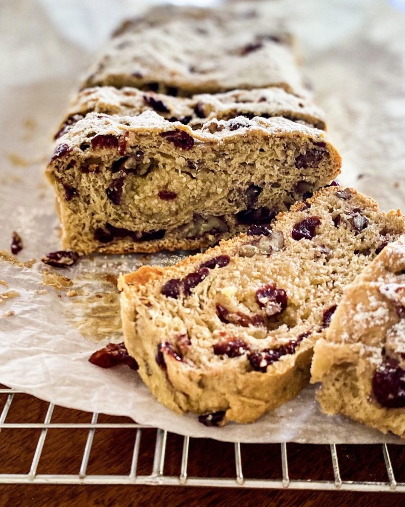 sliced Christmas bread