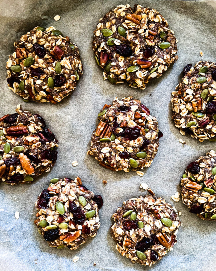 nuts and seeds breakfast cookies pre baking