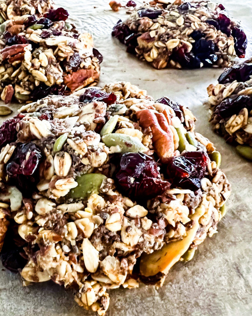 close up of a breakfast cookie