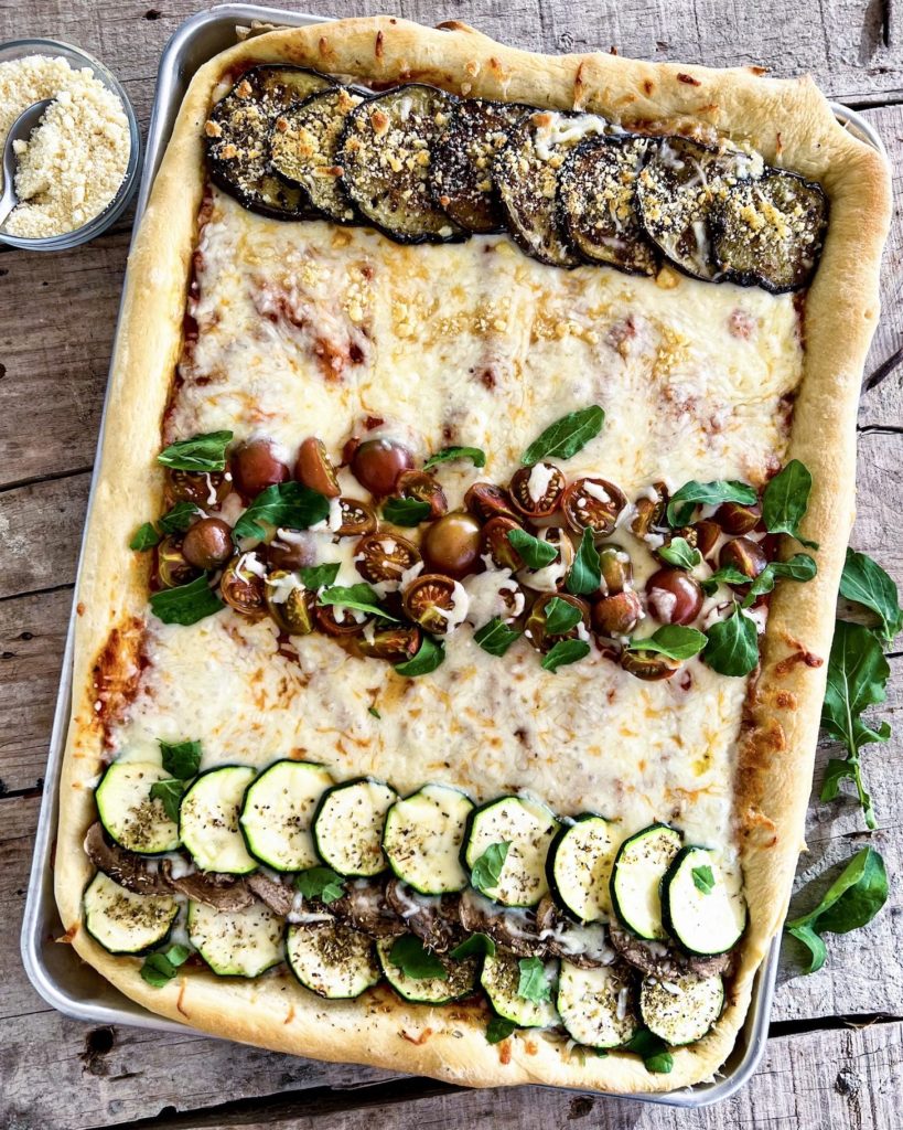 Family sheet pan pizza