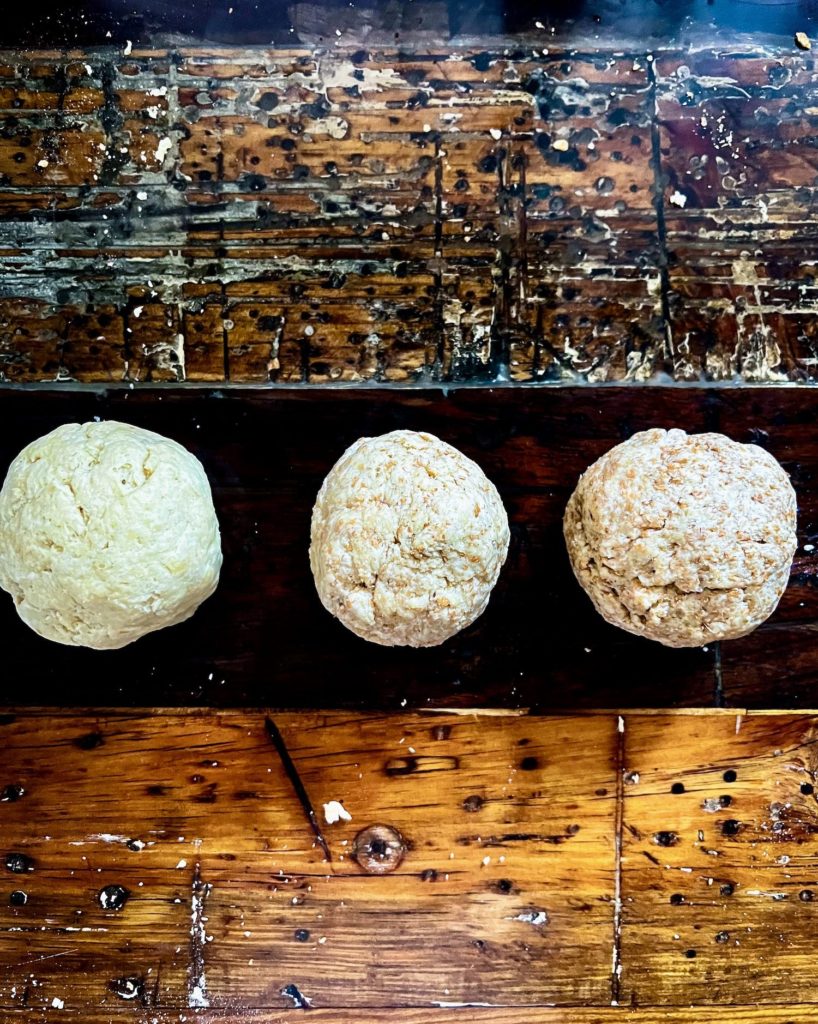 3 types of tortilla dough