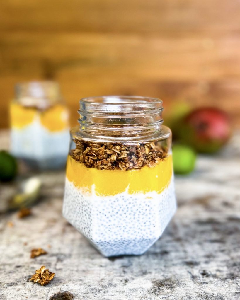 Coconut mango chia pudding - another healthy recipe by Familicious