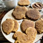 fall inspired chai sugar cookies on a plate